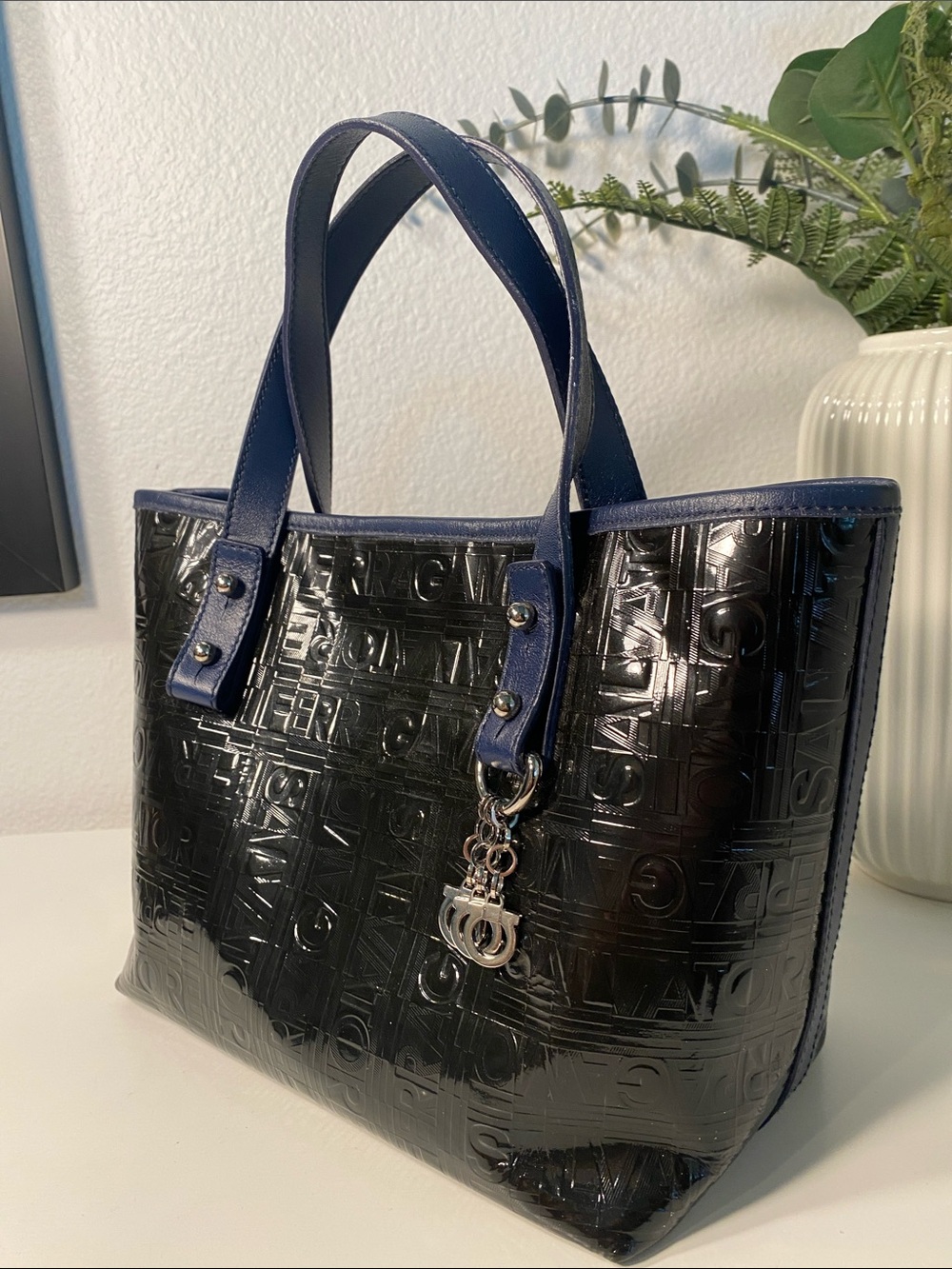 Salvatore Ferragamo Patent Leather XS Tote